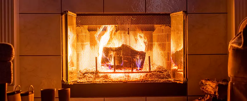 Mendota Hearth Landscape Fireplace Installation in Passaic, New Jersey